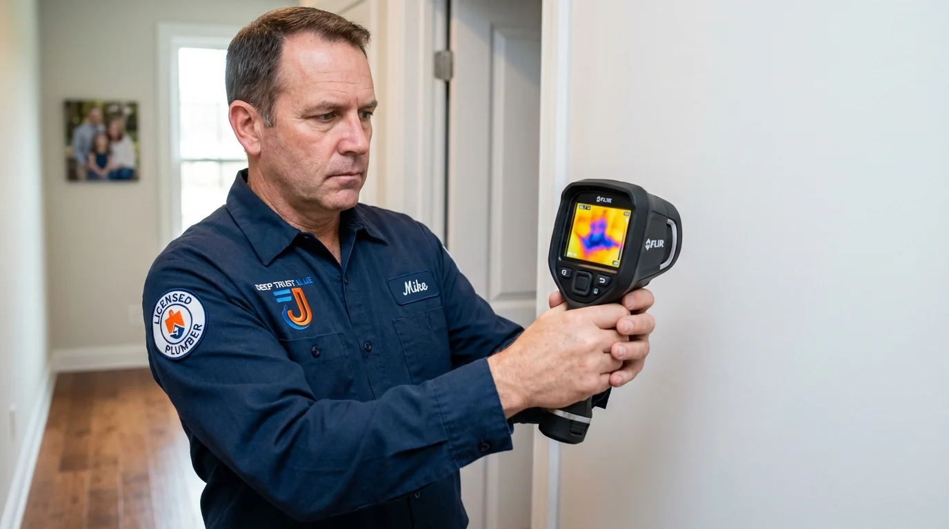 Thermal imaging leak detection by Johns Plumbing LLC in Burleson